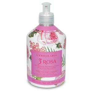 3 Rosa Detergente per Mani e Corpo
