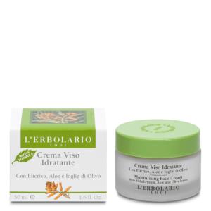 Crema Viso Idratante con Elicriso, Aloe e foglie di Olivo