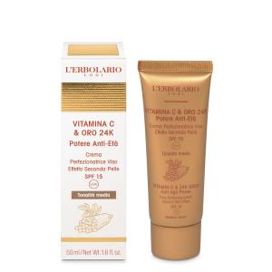 Crema Perfezionatrice Viso Effetto seconda Pelle SPF 15 - Tonalità Media