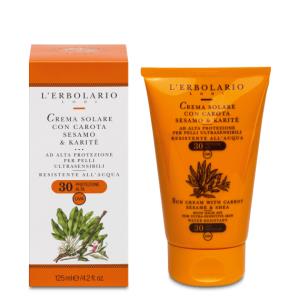 Crema Solare con Carota, Sesamo & karitè SPF 30