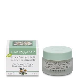 Crema Viso per Pelli Delicate ed Arrossate con Camomilla, Rusco, Liquiriza e Cera d Orzo