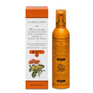 Olio Solare Elasticizzante con Calendula, Jojoba & Mallo di Noce SPF 6